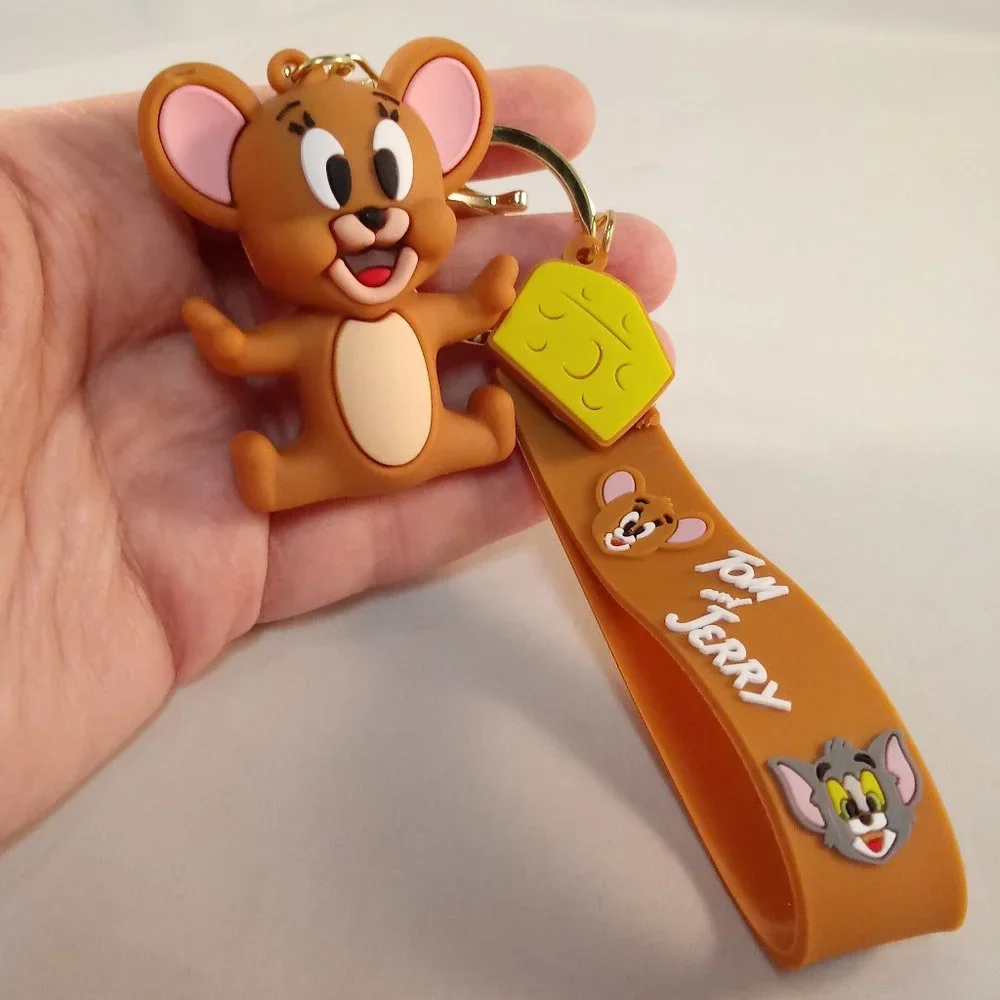 Tom and Jerry Mouse Key Chain Key Ring Cartoon Character Figurine Keychain Gift